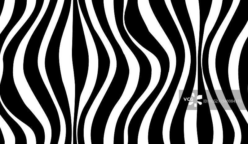 对称的黑白图案，带有大胆的波浪形状图片素材