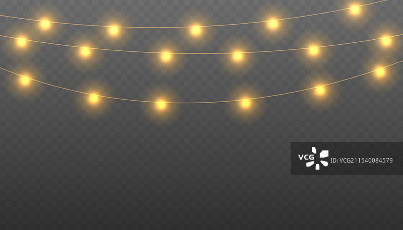 圣诞灯光 PNG图片素材