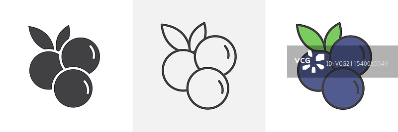 蓝莓图标图片素材