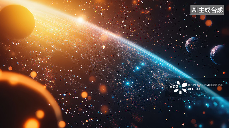 【AI数字艺术】夜空中的星星图片素材
