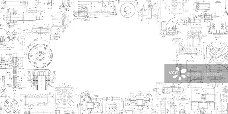 机械工程技术图纸背景图片素材