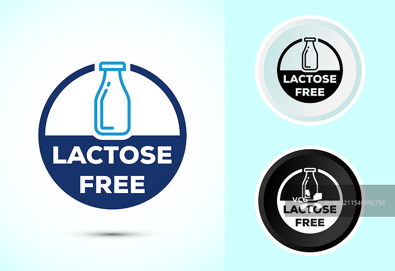 无乳糖图标设计健康食品概念图片素材