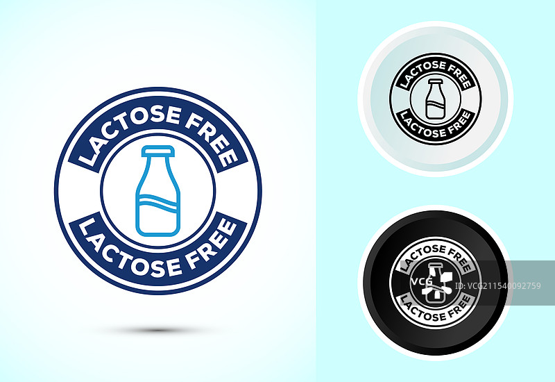 无乳糖图标设计健康食品概念图片素材