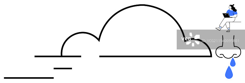 抽象的过敏与打喷嚏的鼻子图片素材