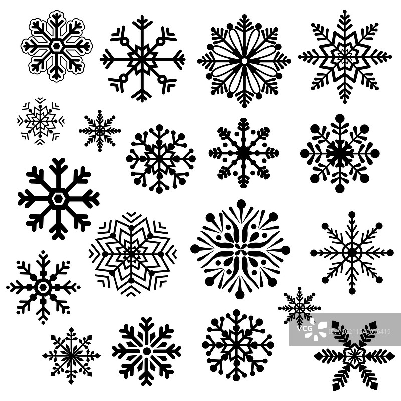 大雪花图标大集合，独立设计图片素材