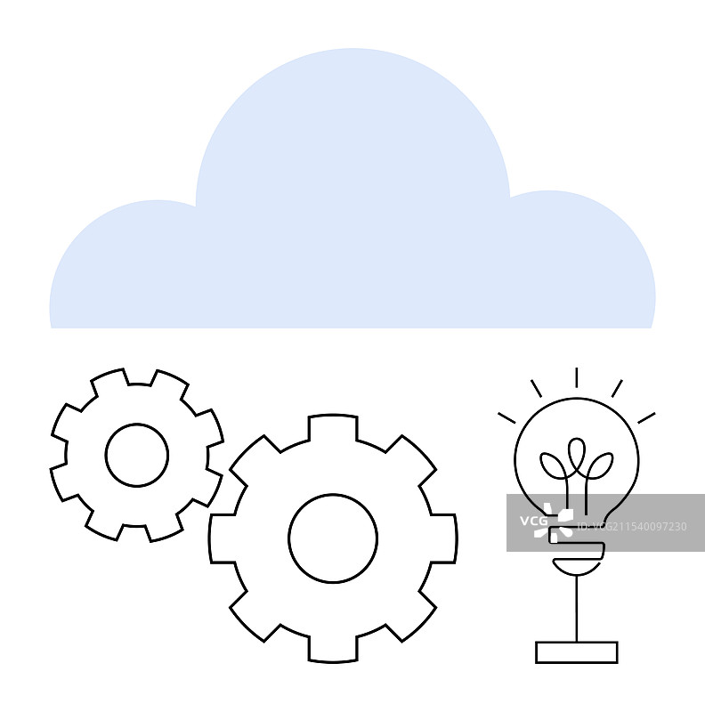 云技术创新的合作与图片素材