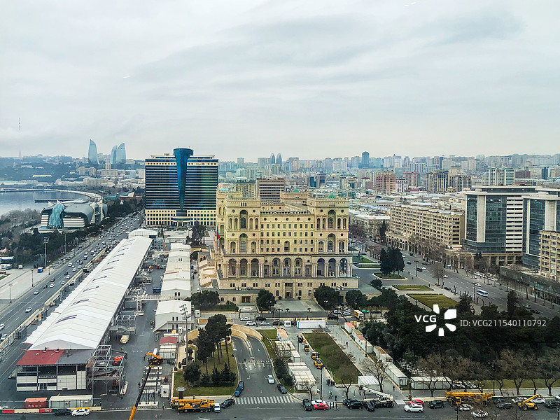 阿塞拜疆 巴库 城市天际线图片素材