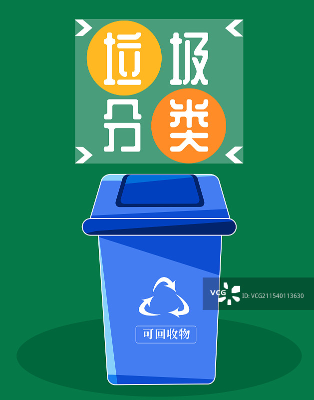 环境保护垃圾分类宣传插画图片素材