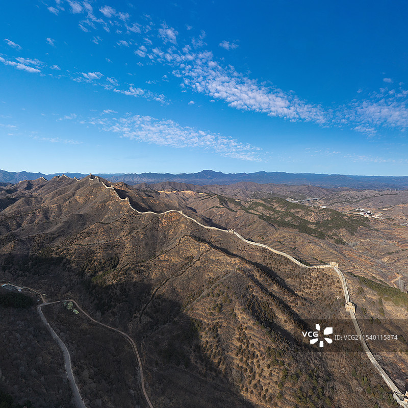 冬季的古北水镇司马台长城图片素材