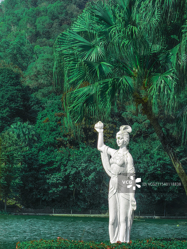 珠海渔女雕像珠海白莲洞公园图片素材