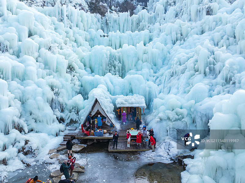 济南九如山冰瀑图片素材