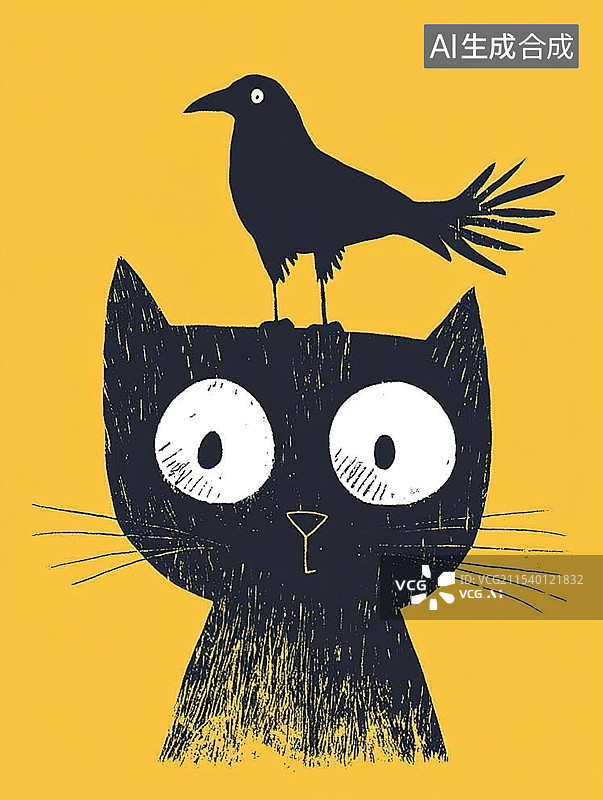 【AI数字艺术】好奇的猫咪图片素材