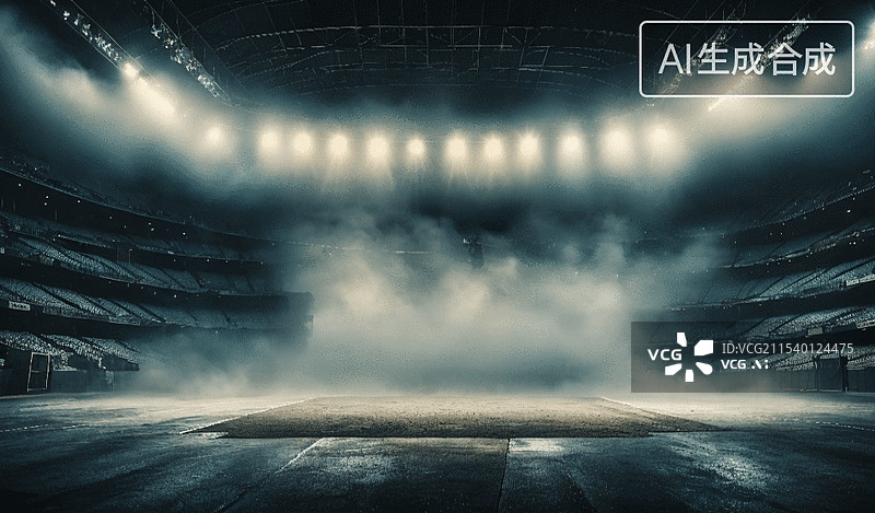 【AI数字艺术】空旷的体育场图片素材