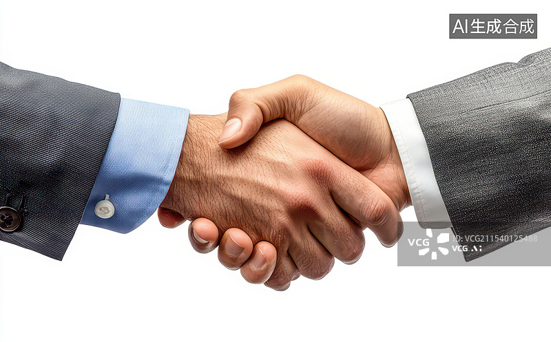 【AI数字艺术】商务人士握手合作图片素材