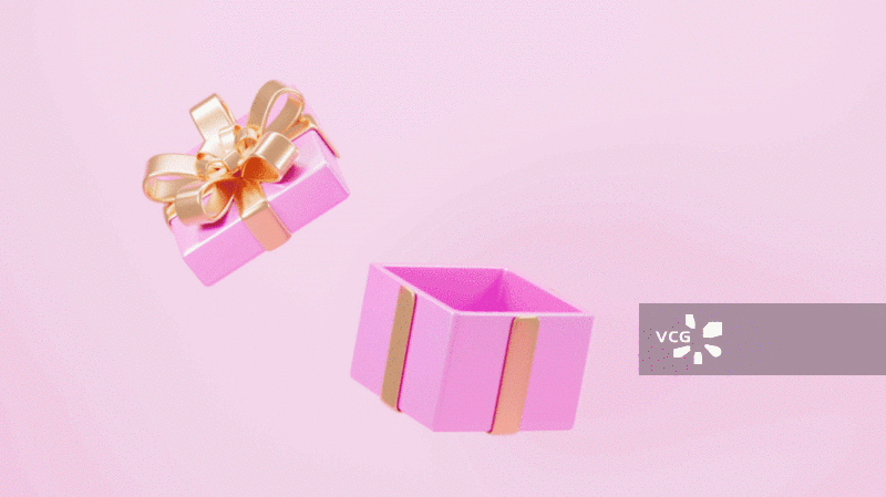 卡通礼物和礼宾花活动开业庆祝视频图片素材