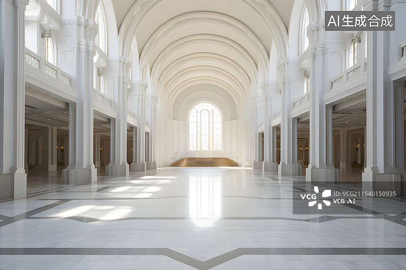 【AI数字艺术】欧式建筑内部空间图片素材