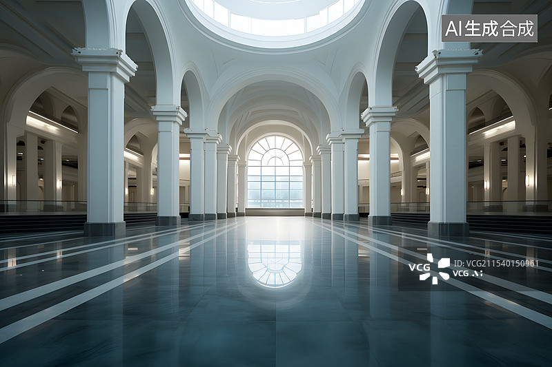 【AI数字艺术】欧式建筑内部空间图片素材