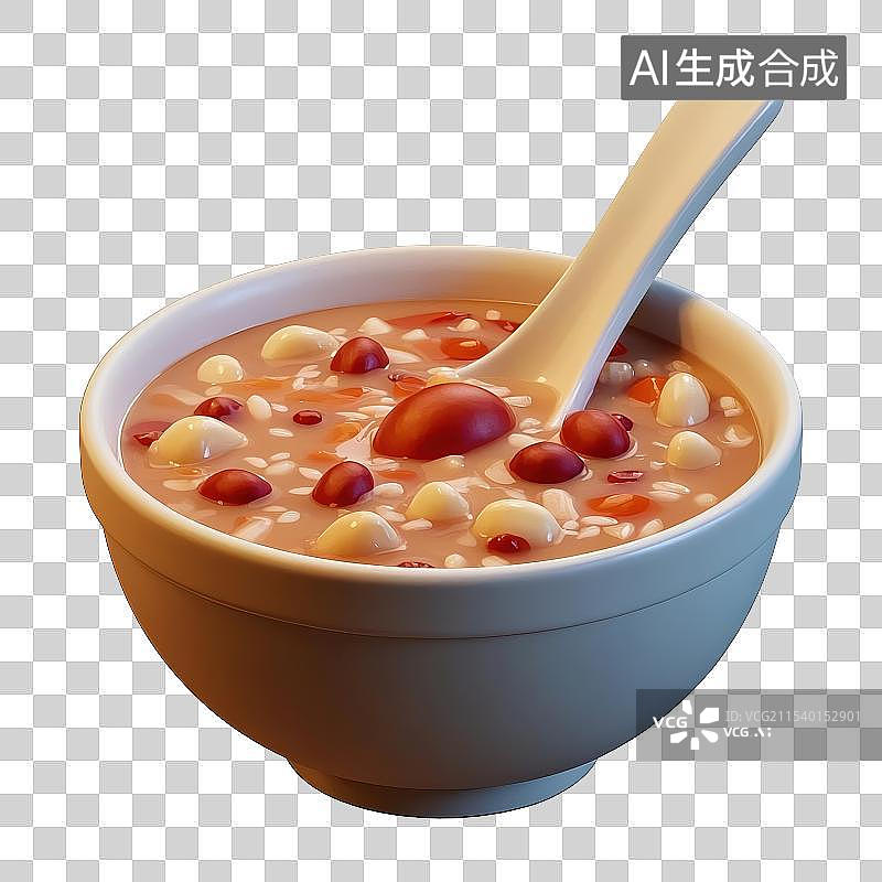 【AI数字艺术】3D免抠元素腊八粥图片素材