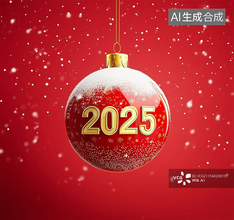 【AI数字艺术】2025年装饰球图片素材