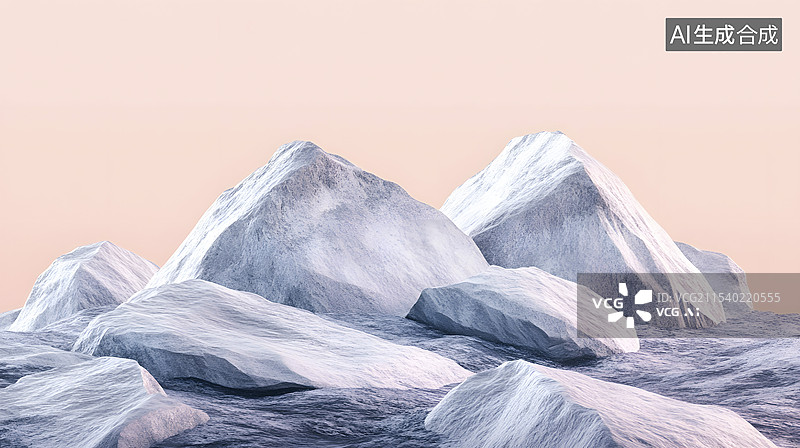 【AI数字艺术】数码科技岩石纹理海报背景图片素材