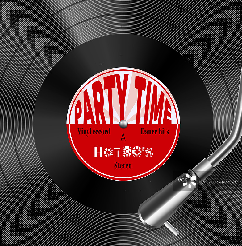 逼真的黑胶唱片俯视图图片素材
