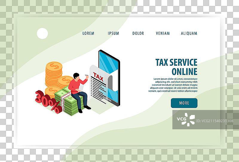 在线税务服务横幅图片素材