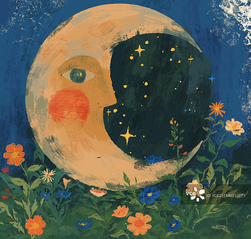夜晚的大月亮图片素材