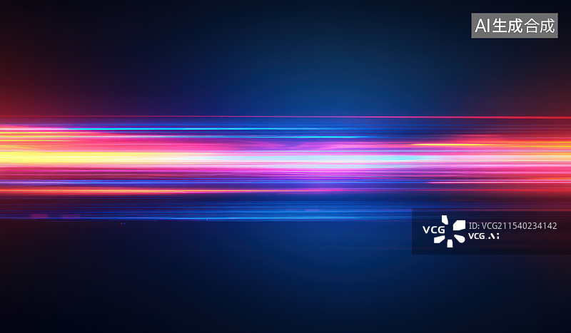 【AI数字艺术】蓝色粒子光线科技背景图片素材