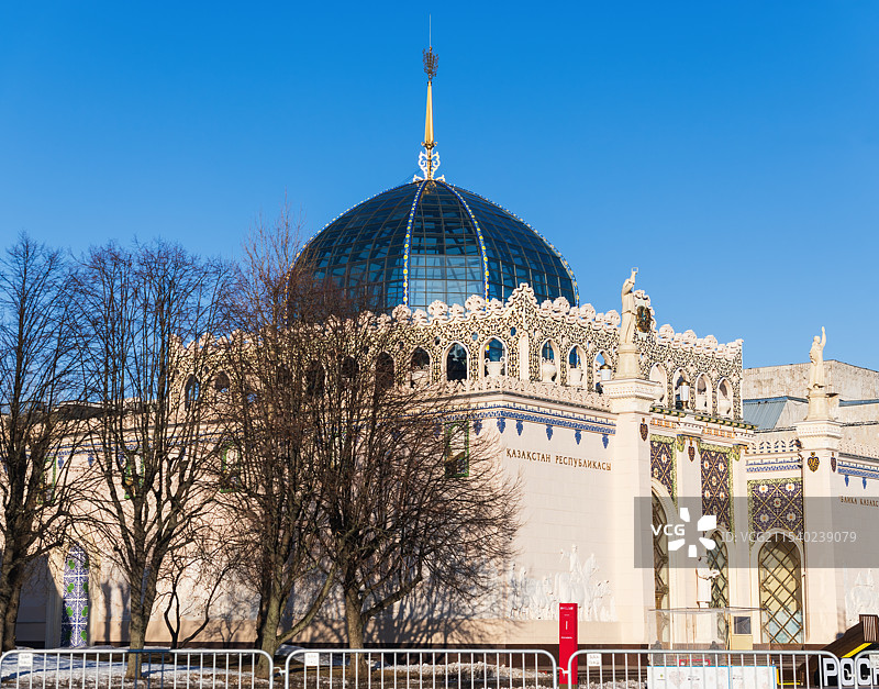 俄罗斯全俄展览馆代表加盟共和国风格各异的建筑、展馆图片素材