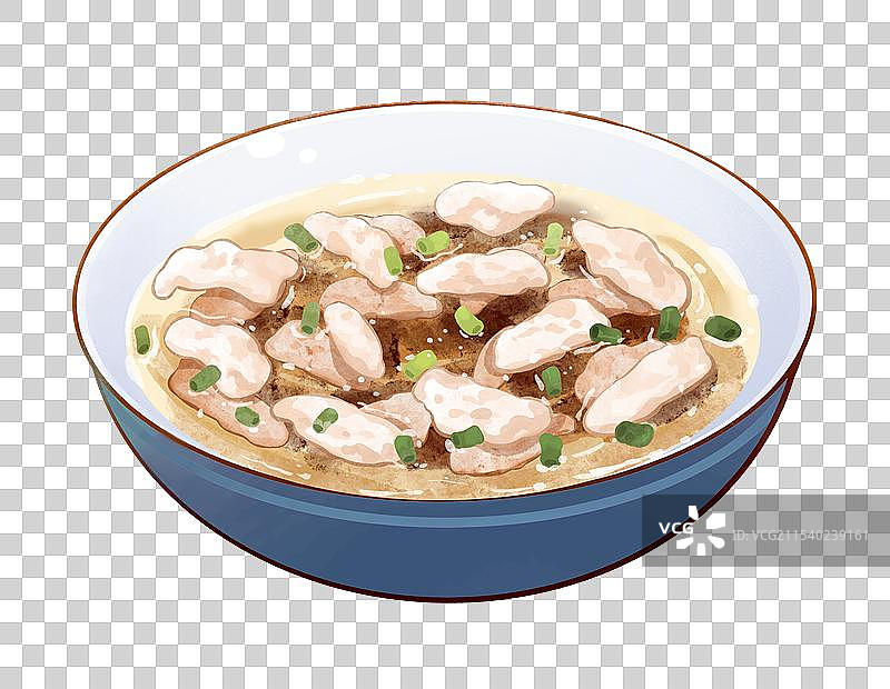 温州鱼丸特色美食手绘插画元素图片素材