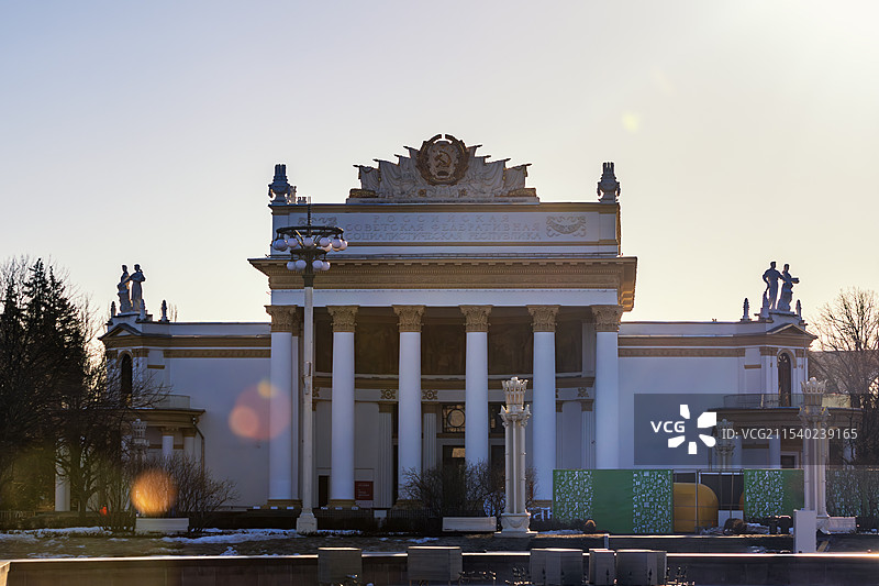 俄罗斯全俄展览馆代表加盟共和国风格各异的建筑、展馆图片素材