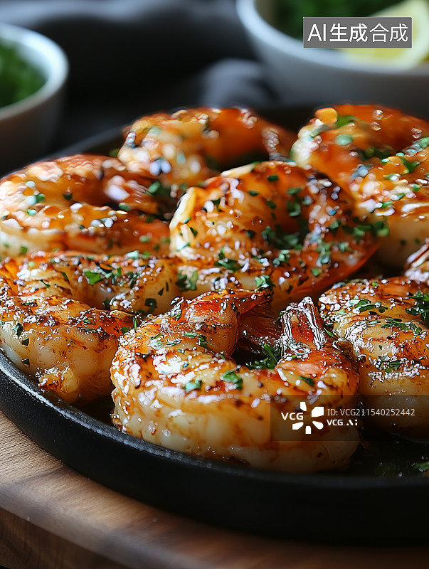 【AI数字艺术】美味诱人烤虾图片素材