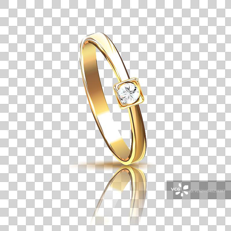逼真的金戒指图片素材