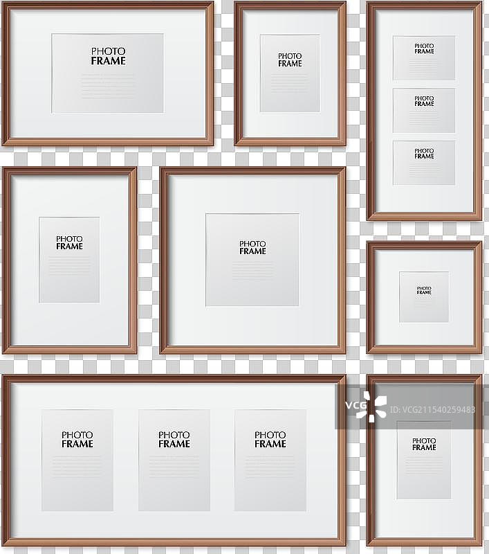 逼真的木框架套装图片素材