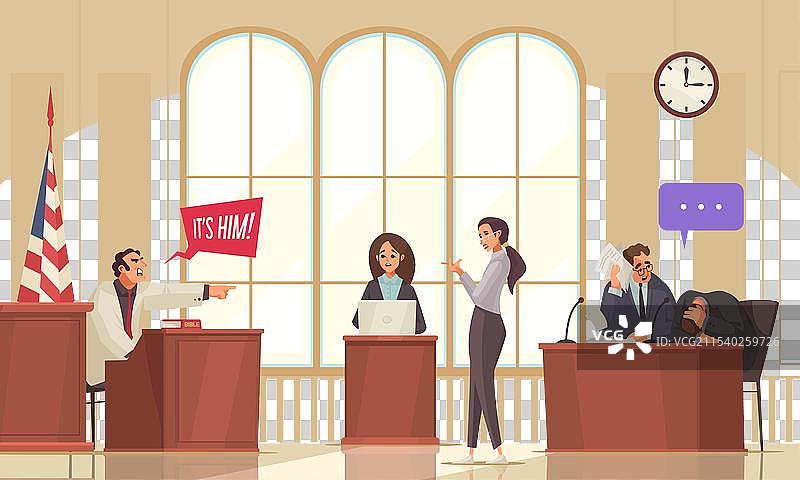 律师法庭会议构图图片素材