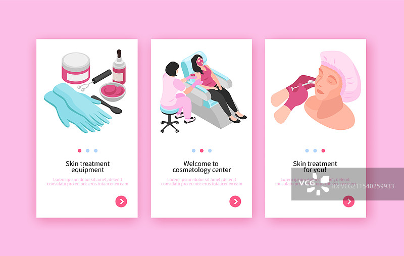 美容师竖幅横幅套装图片素材