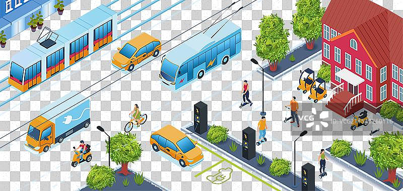 电动交通背景图片素材