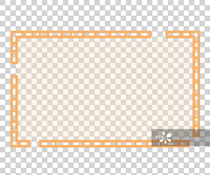 彩色卡通蜡笔简约边框图片素材