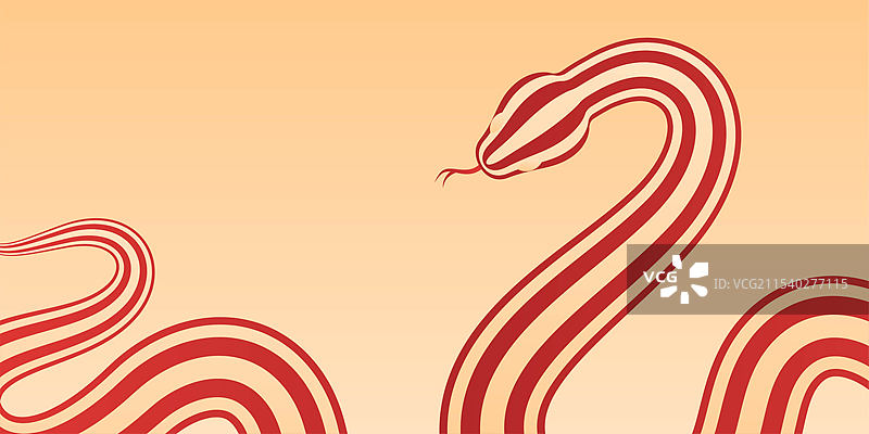 蛇年新年春节插画图片素材