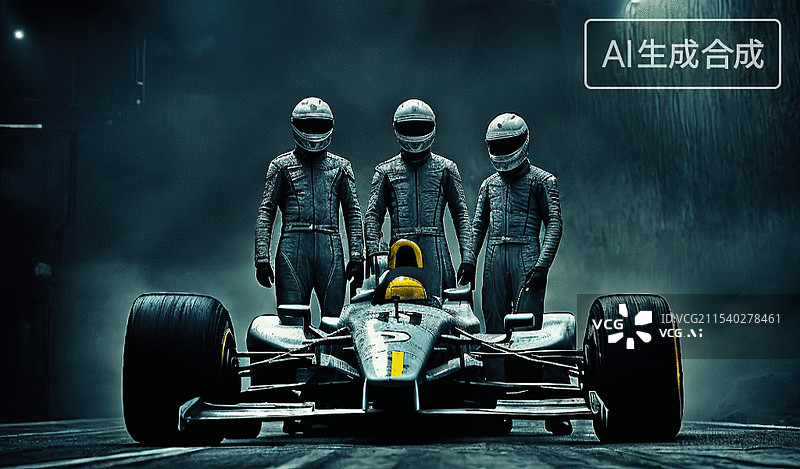 【AI数字艺术】赛车手与赛车图片素材