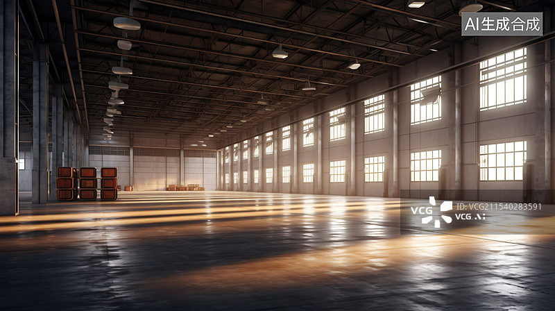 【AI数字艺术】工厂，厂房，仓库，仓储图片素材