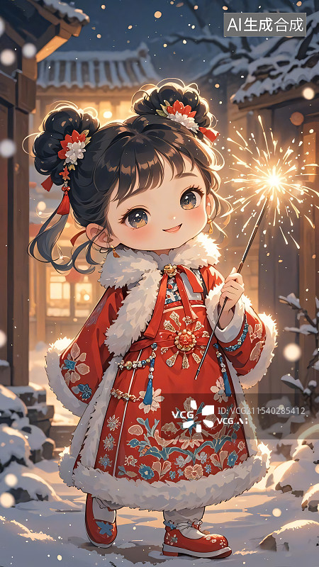 【AI数字艺术】古代庆祝新年图片素材