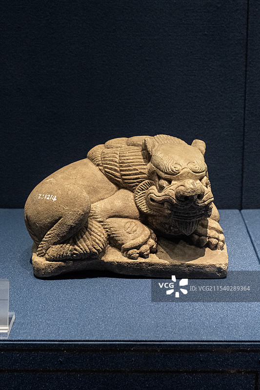 辽宁沈阳博物馆辽代狮形石茵镇图片素材