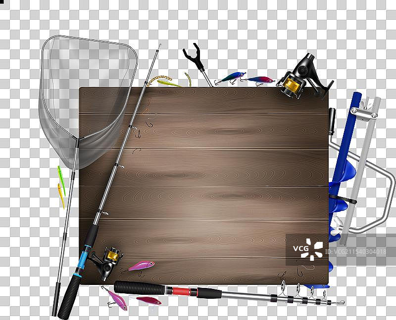 钓鱼框架的真实构图图片素材