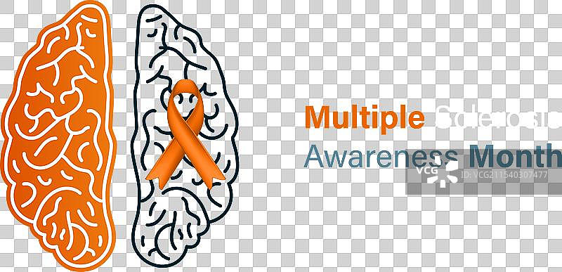 三月是多发性硬化症意识月图片素材