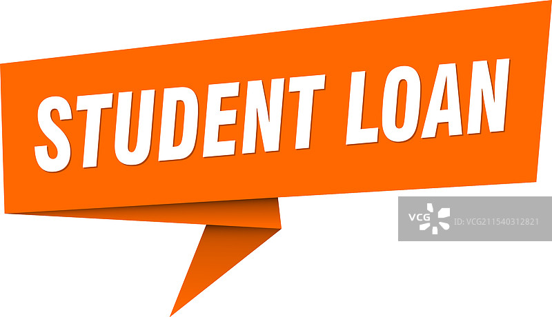 学生贷款横幅 学生贷款对话气泡图片素材