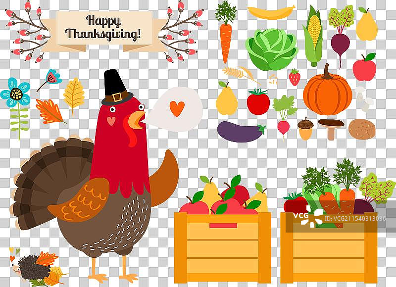 收获剪贴画水果和蔬菜图片素材