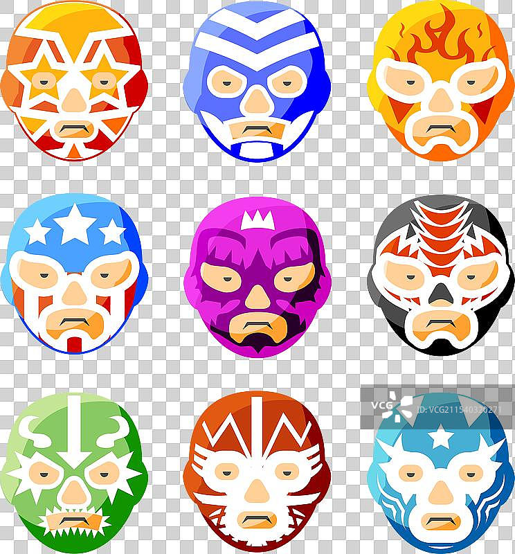 墨西哥摔跤手的自由摔跤面具图片素材