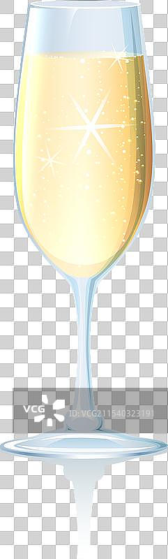闪闪发光的冰镇香槟酒杯图片素材