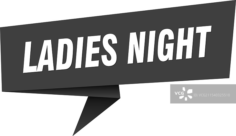 女士之夜横幅与女士之夜对话气泡图片素材